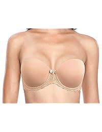 Sujetador sin tirantes para dama, cobertura completa, sujetador sin aros acolchados, talla grande, con correas transparentes y espalda