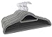 Juvale Ultra-Thin, Velvet, No-Slip, Clothes Hangers with Bonus Accessory Bar - Gray - Set of 50 for Shirts, Sweaters and Pants and Bonus Pink Hanger - 17.5 x 0.2 x 9.5