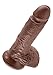 Pipedream King Cock with Balls, Brown, 7 Inch