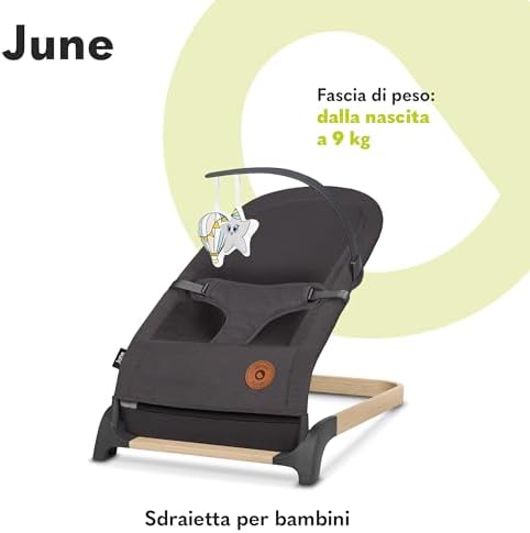 June Sdraietta Dondolo Pieghevole dalla Nascita a 9 kg