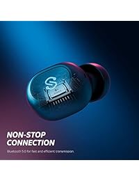 SoundPEATS   Auriculares in ear inalámbricos Bluetooth (Bluetooth 5.0, micrófono integrado, llamadas estéreo, 15 horas de reproducción)
