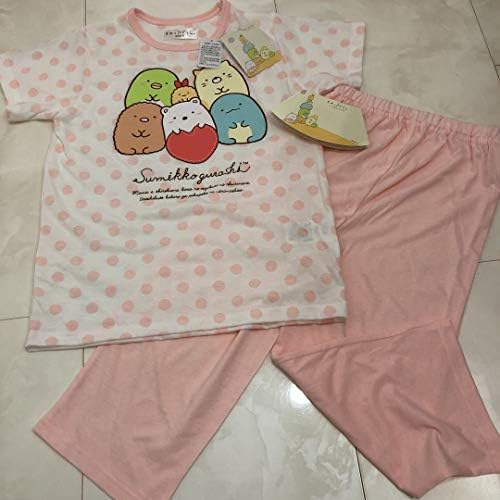 新柄 すみっコぐらし パジャマ 出群 130 ドット柄 女の子 半袖パジャマ 上下セット ピンク
