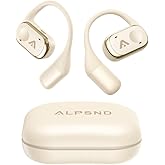 Alpsnd Joy Open-Ear Headphones, Wireless Bluetooth 5.4 Earbuds, Over-Ear Around-Ear Earhook, Sports Fit for Running & Workouts, ENC Clear Calls, HD Sound, App EQ, 40H Battery, IPX4 Sweatproof, Beige