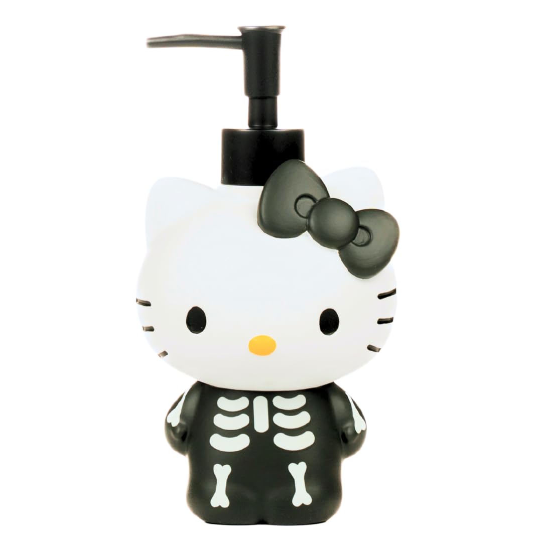 Photo 1 of Hello Kitty Glow in The Dark Skeleton Halloween Soap/Lotion/Hand Sanitizer Resin Pump Dispenser, 14.11 Ounces, (Officially Licensed Product) by Franco Collectibles