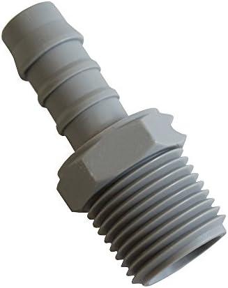 Tefen Fitting Male Straight Hose Connector 1/2in. ID x 1/2in. NPT 10 Pack