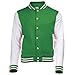 Awdis Unisex Varsity Jacket (M) (Jet Black/Heather Gray)