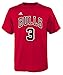 adidas Dwyane Wade Chicago Bulls Red Youth Name and Number T-Shirt Large 14-16