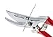 BERGER Tools Bypass #1740 Pruning Shear with Angled Cutting Head for Smaller Hands, Red
