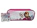 Frozen Elsa and Anna Single Zipper Pouch Pink and Blue Pencil Case, 2-Pack