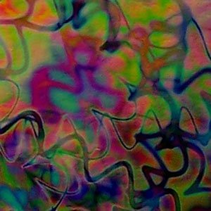 4" X 4" Dichroic Corkscrew On Thin Black Glass - 90 Coe