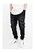 MEN'S BLACK DENIM DROP CROTCH JOGGER PANTS (XL)