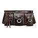 Vicenzo Leather Adonis Genuine Leather Waist Bag Fanny Pack (Dark Brown, S)