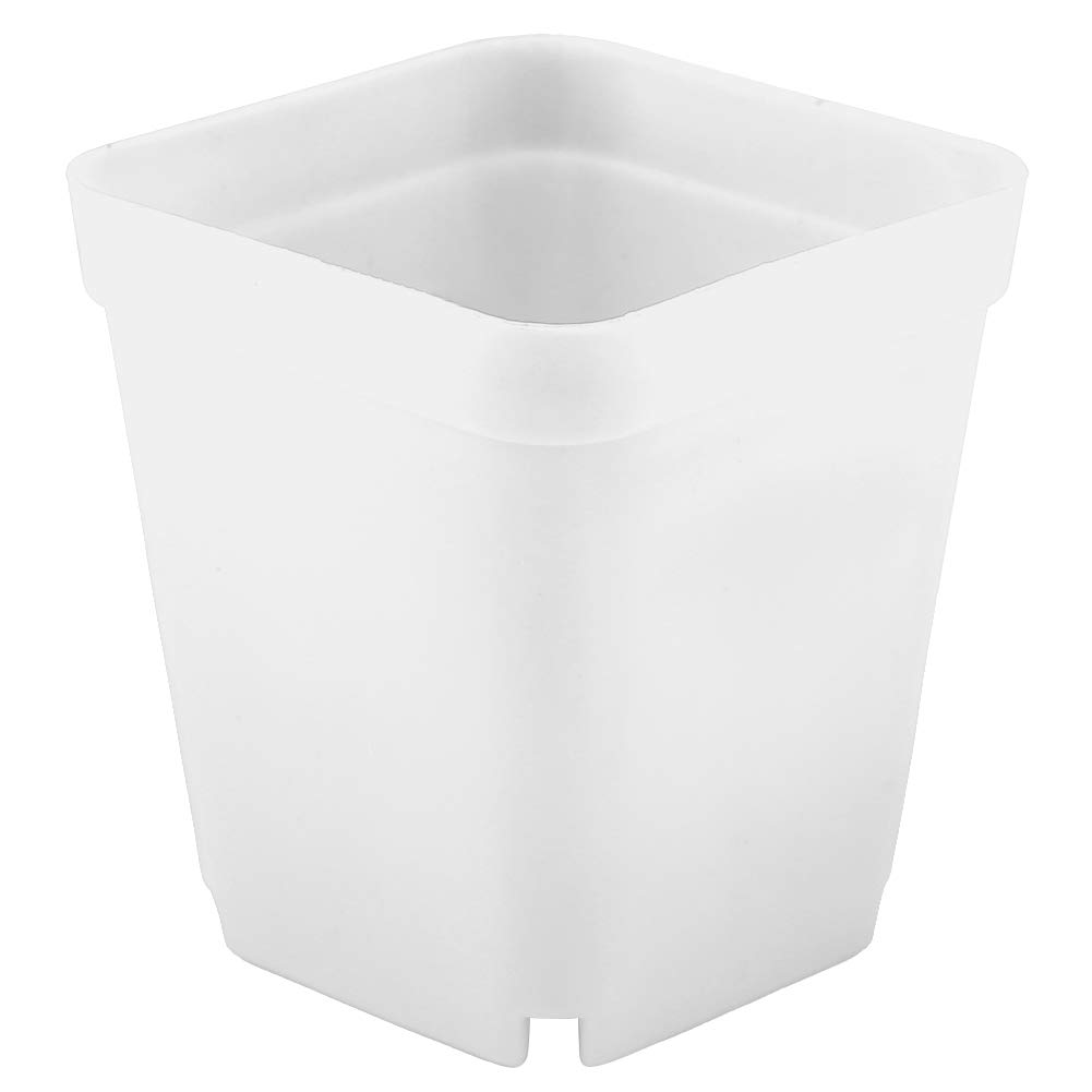 Atyhao 20pcs Mini Modern Succulent Plant Pots Small plastic Containers, Scrub square Pots(white)