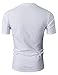 H2H Mens Casual V-Neck Shortsleeve T-Shirts With American Flag Chest Pocket White US S/Asia M (CMTTS0173)