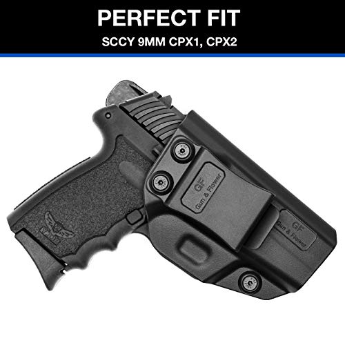 SCCY 9mm CPX1 CPX2 Holster, Inside Waistband Concealed Carry Belt Clip