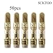 50 Pack 0.5 / 1ml Ceramic Wickless Cartridge O-i-l and D-i-s-t-i-l-l-a-t-e Acessaries For C-C-E-L-L (1ml, Gold)