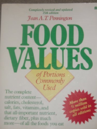 Food Values of Portions Commonly Used by Anna De Planter Bowes, Jean A. T. Pennington