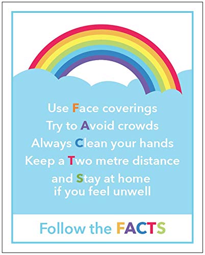 Caledonia Signs 28412H Follow the FACTS - school rainbow sign