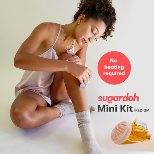 Sugar Waxing Kit for Women As Seen On Shark Tank (Mini Kit Medium) Face, Arms, & Legs, Sugar Wax Hair Removal- Sugaring Tiktok Viral Products- Bikini Wax Kit for Women - Sugaring Kit