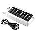 BONAI AA Rechargeable Batteries with Charger 8 Pack 2800mAh High Capacity Ni-MH Rechargeable AA Batteries with Charger AA Set (8-Slot Charger with USB & Independent Design for AA AAA)