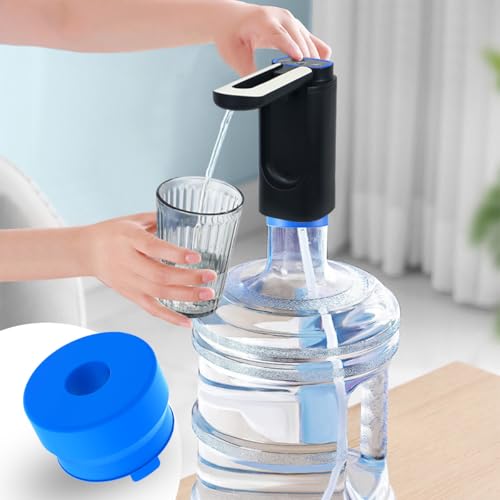 MXHIGO 3Pcs Tapa para Jarra de Botella de Galón, Tapa de Silicona para Dispensador de Agua Garrafón, Tapa de Repuesto para Bomba de Agua, Reutilizable, Para Botellas Estándar Rosca Corona de 5.5 cm