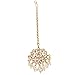 Jwellmart Women's Diva Collection White Kundan Stone Faux Pearl Rani Haar Necklace Earrings Set
