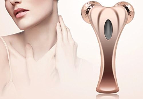3D Roller Face Massager, Face Lift Tool Firming Beauty Massage Body Face Massager(Rose Gold)