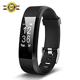 【2018 NEW】Fitness Watch,Fitness Tracker,Luluking YG3 Plus Activity Tracker With Heart Rate Monitor,Step Counter,GPS Tracker,Waterproof Smart Wristband for Android and Ios (black)