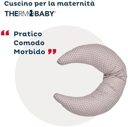 - Cuscino per gravidanza e allattamento - Fodera per cuscino maternità 100% cotone - Lavabile - Supporto per la schiena, i fianchi e le gambe della mamma