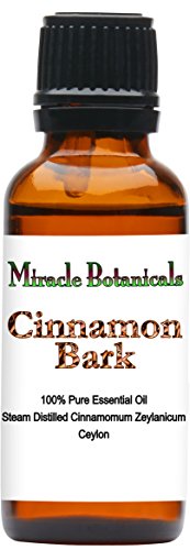 Miracle Botanicals Ceylon Cinnamon Bark Essential Oil (True Cinnamon) - 100% Pure Cinnamomum Zeylanicum - Therapeutic Grade - 10ml or 30ml Sizes - 30ml Miracle Botanicals Ceylon Cinnamon Bark Essential Oil (True Cinnamon) - 100% Pure Cinnamomum Zeylanicum - Therapeutic Grade - 10ml or 30ml Sizes - 30ml