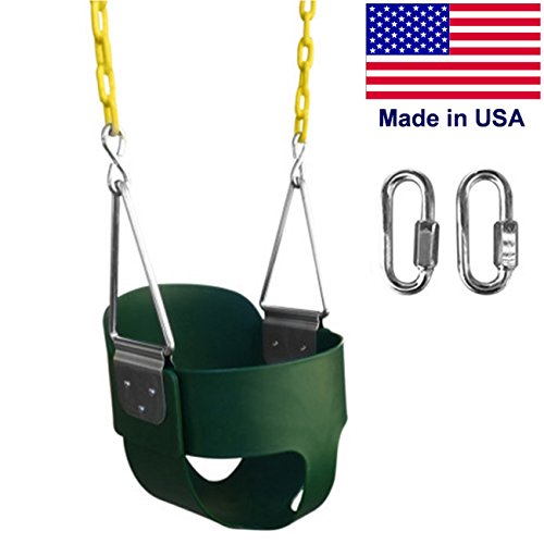 Safari Swings High Back Full Bucket Swing, MADE IN USA, With 67" Coated