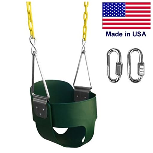 Safari Swings Heavy Duty High Back Full Bucket Toddler Swing Seat, Fully Assembled with Coated Swing Chains & Exclusive…