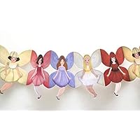 Delightful Paper Doll Chains - Set of two flower fairies garlands