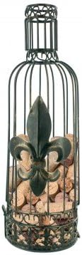 Decorative Bottled Shaped Wine Cork Holder (Metal - Antique Brass Finish), A Great Addition to Any Home Decor, Gift, bar Decor. Save Your Favorite Wine Corks and Collect Them for Future Reference!