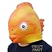 CreepyParty Deluxe Novelty Halloween Costume Party Latex Head Goldfish mask