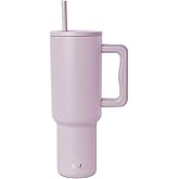 Simple Modern 40 oz Trek Tumbler with Handle and Straw Lid | Cup Holder Friendly Insulated Stainless Steel Travel Mug | Lavender Mist