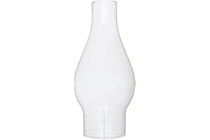 GXFCCYXT Oil Lamp Chimney 2 1/2 Inch Base × 7 1/2 Inch Height Kerosene Lamp Shade Tall Hurricane Lamp Glass Replacement Fits #1 Size Burners and 2-5/8 Inch Galleries