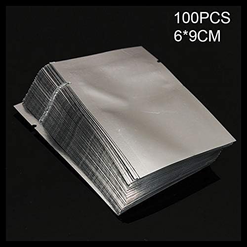 Cutogain 100pcs Heat Seal Storage Bags Aluminium Foil Vacuum Sealer Pouches Food Grade For Nuts