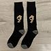 Balanced Co. Circle Game Meme Dress Socks Funny Socks Crazy Socks Casual Cotton Crew Socks (Big Hand Black/Gray)