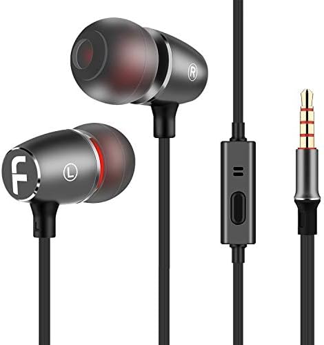 Nutmix Noise Isolating Headphones Earphones, High Definition In-Ear Canal Headphones with Microphone, Powerful Bass, for iPhone,samsung, Android Smartphones and MP3 Players etc