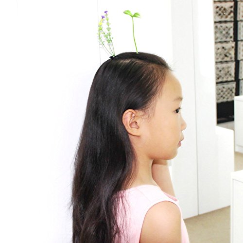 usongs Funny sell Meng artifact small bean sprouts flowers and artificial plants chuck rough hair accessories hairpin hairpin 12 - Thumbnail 5