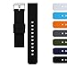 AZLAND Quick Release Silicone Replacement Wrist Watch Bands Straps for Mens Womens Black 18mm 20mm 22mm