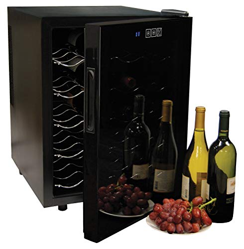 Koolatron-WC20-Thermoelectric-Wine-Cooler-20-Bottle-Capacity-with-Digital-Temperature-Controls-Vibration-free-and-Quiet-Cooling-Power-5-Removable-Shelves-Black