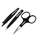 Etereauty Tweezers Set, Professional Stainless Steel Eyebrows Tweezer Sets, Pack of 3