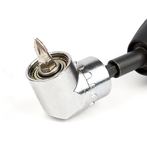 Dayree 2pcs 105 Degree Right Angle Driver 1/4" Extension Hex Drill Bit Screwdriver Drill Attachment Socket Holder Adaptor