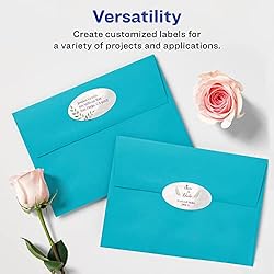 Avery Glossy White Oval Labels with Sure