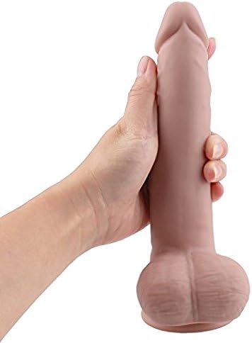 8.4 Inch Realistic Huge Dil-d-ò &amp; Safe Material silicone Dil-d-òs toy with Hands-Free Suction Cup Big Dil-d-ò for Beginner 025 Flesh 05a