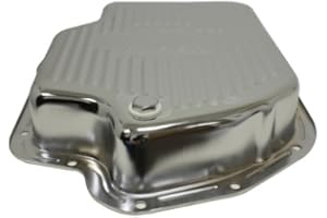 CFR PERFORMANCE Compatible/Replacement for Chevy/GM Turbo TH-400 Steel Transmission Pan (Deep Sump) - Chrome