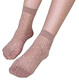 Qunson Women's Polka Dots Ankle High Hosiery Socks Pack of 10