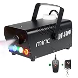 Fog Machine, Miric Smoke Machine Portable with LED Lights Equipped with Wired and Wireless Remote Control for Party, Christmas, Halloween and Weddings (400W)